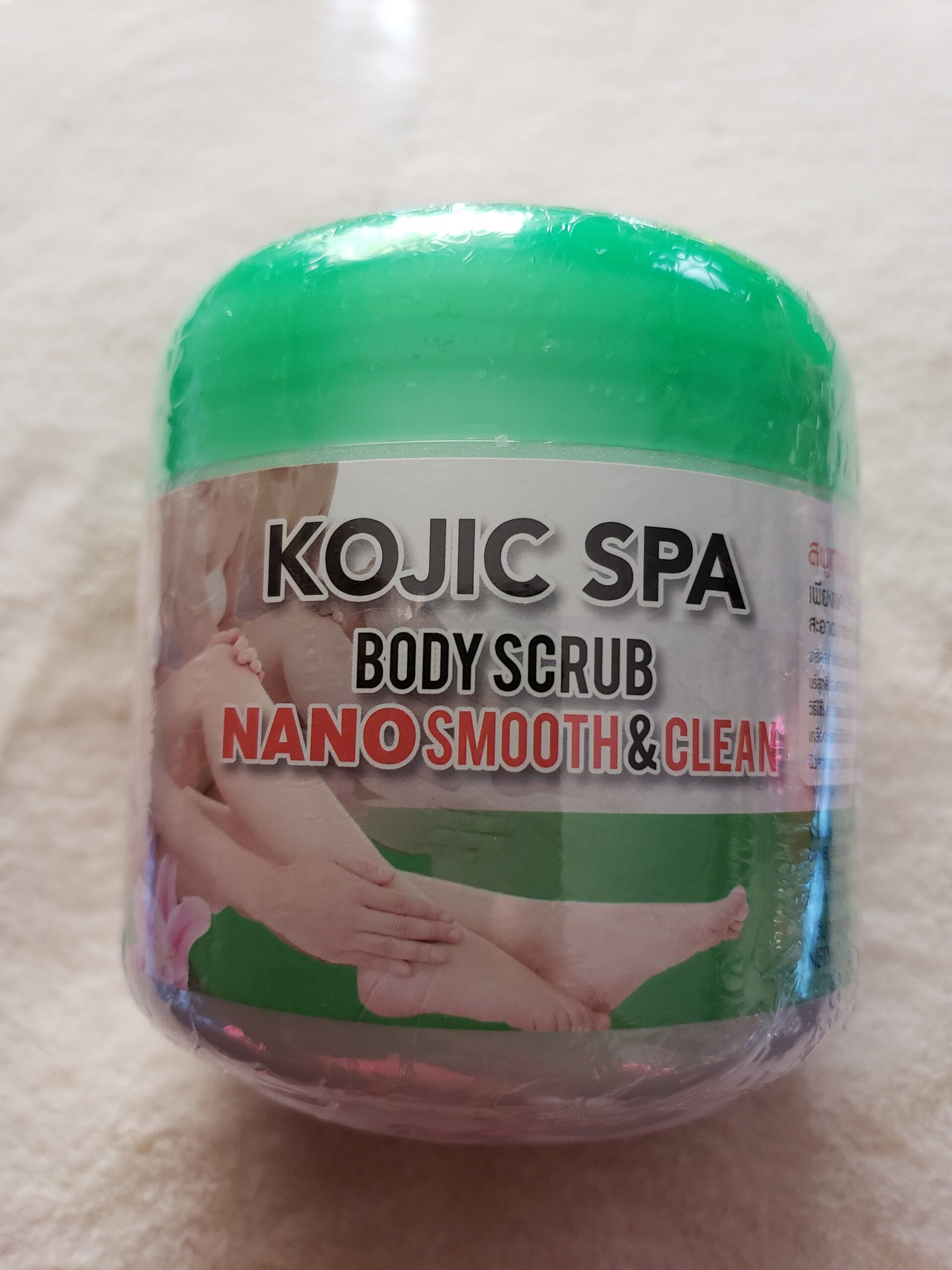 Nano smooth and clean kojic spa salt body scrub with rice milk extract
