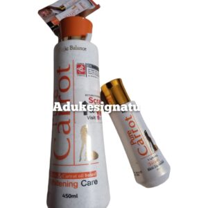 pure carrot kojic balance lotion and serum