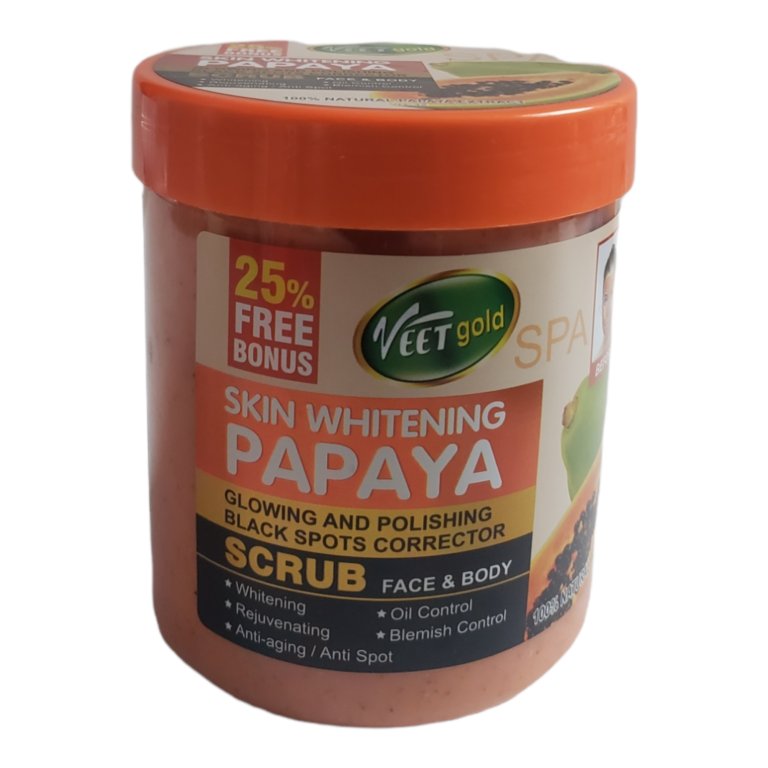 Veet gold papaya dark spot corrector scrub