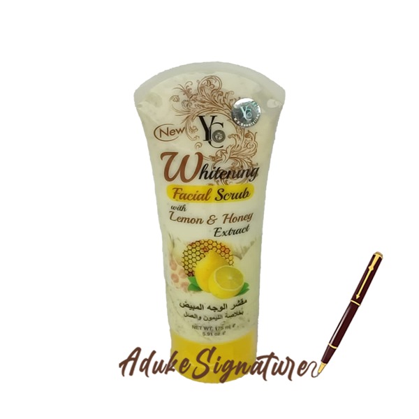 yc whitening facial scrub with lemon and honey extract