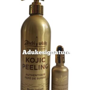 Abebi white kojic peeling body lotion and serum