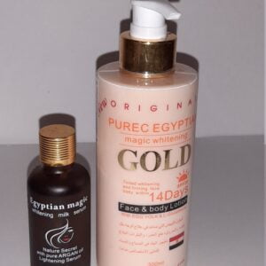 Pure Egyptian magic  Gold whitening face & body lotion with egyptian whitening milk serum