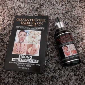 abebi white glutathione aha giga bar,serum