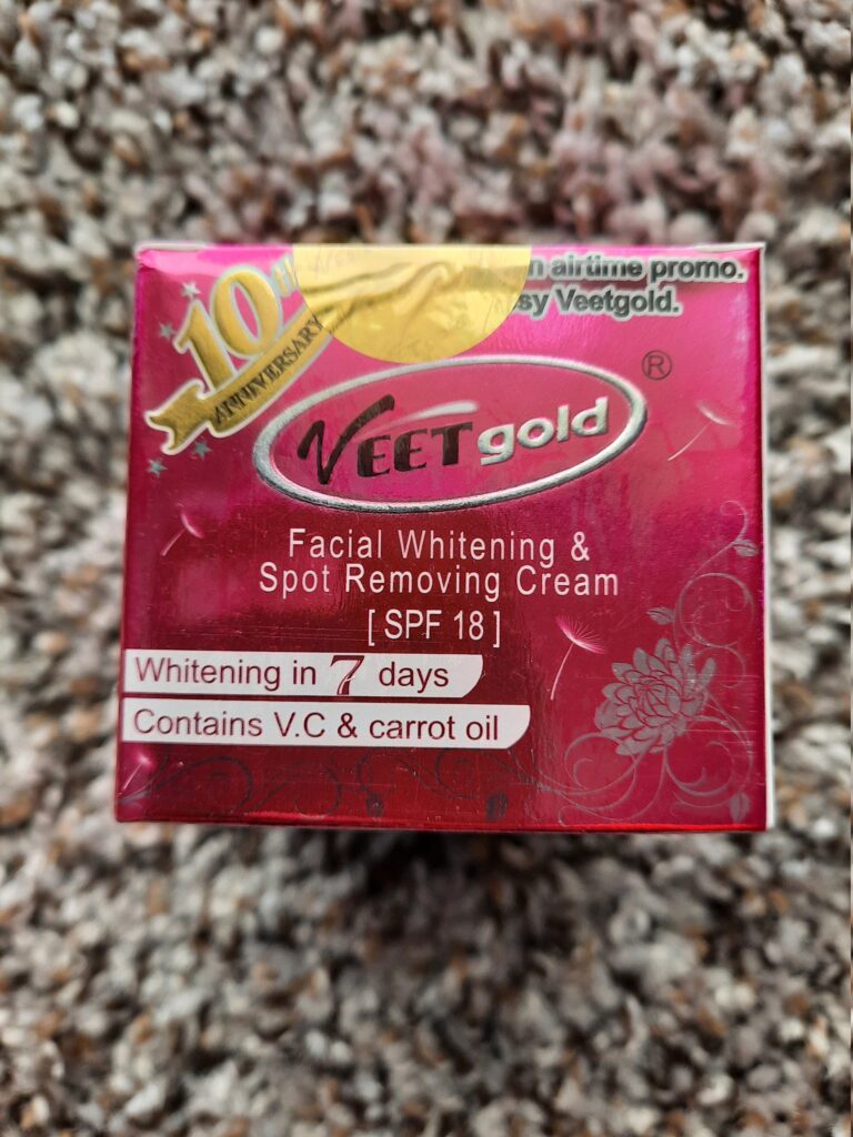Veet gold facial whitening and dark spots remover cream with spf18f