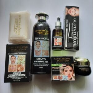 5 in 1 Glutathione injection set: tube,400ml lotion,face cream,serum and v.i.p soap