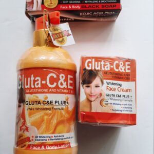 3 in 1 Gluta- C &E set:body lotion,face cream,soap