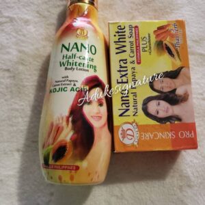 Nano half caste lotion and soap