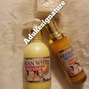 Arabian white lotion, face soap and oil