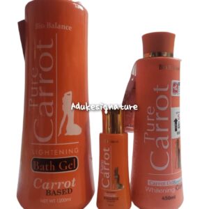 pure carrot carrot oil based lightening bath gel,lotion and serum