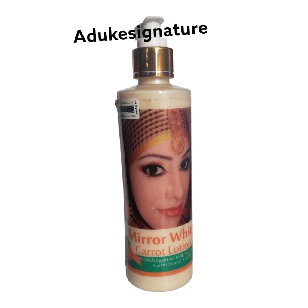 mirror white carrot lotion with beta caroten and collagen